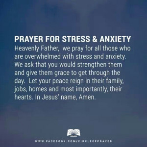 Prayer for stress and anxiety