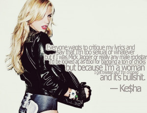 or whatever, but if I was Mick Jagger or really any male rockstar ...