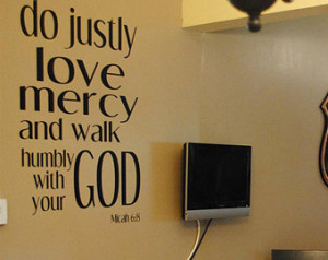 ... God Micah 6:8 Wall Decal LARGE Inspirational Saying Religious Quote