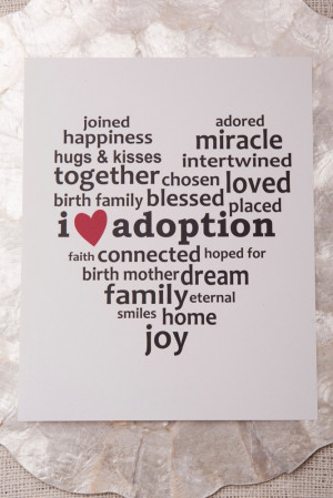love adoption art print 8x10 adoption sayings by therhouse $ 10 50