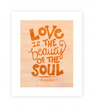 Love Quote Print, Saint Augustine, Beauty Quote, Watercolor, 8x10 ...