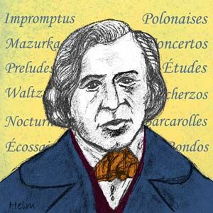 Frederic Chopin, the 19th century, Polish pianist and composer.