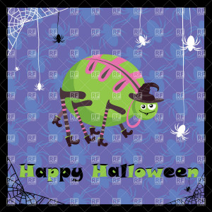 ... Spider And Web Plants Animals Halloween Greeting Card Sayings Funny