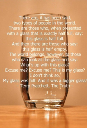 Some Terry Pratchett Quotes *CLICK*: Terry O'Neil, Books, Glasses Half ...