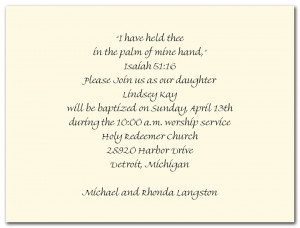 baptism invitation wording