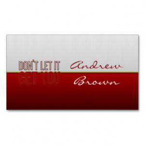 ... Let It Get You… Double-Sided Standard Business Cards (Pack Of 100