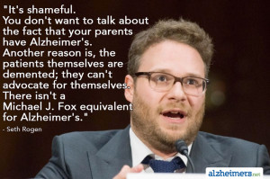 Quote: There Isn't a Michael J. Fox equivalent for Alzheimer's