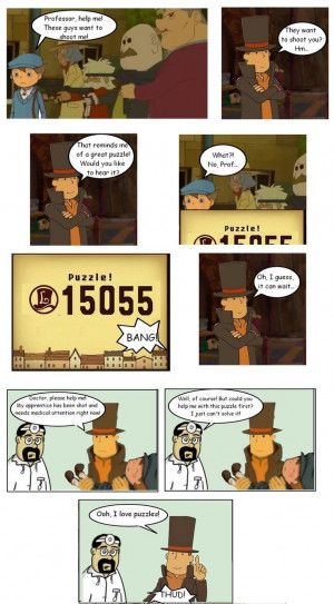 Professor Layton just loves puzzles // funny pictures - funny photos ...