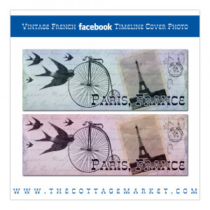 Vintage French facebook Timeline Cover Photo Graphic for you to ...