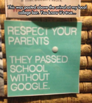 Respect your parents...