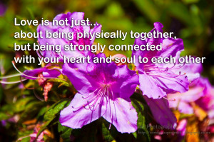 Being Together Quotes Being physically together,