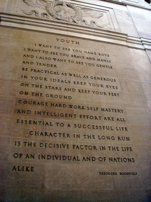 ... quote, read this on a wall in the American Museum of Natural History