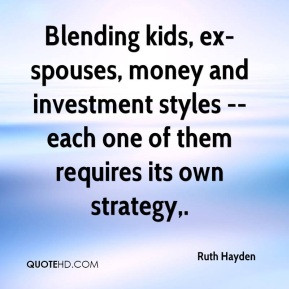 Blending kids, ex-spouses, money and investment styles -- each one of ...