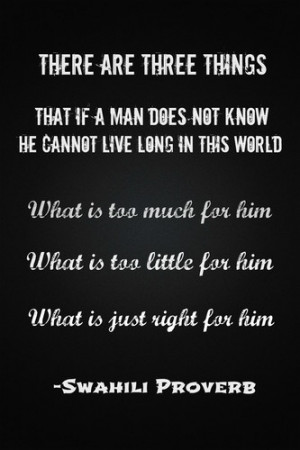 Three Things, Swahili Proverb - 24'x36' Subway-Style Typography Art ...