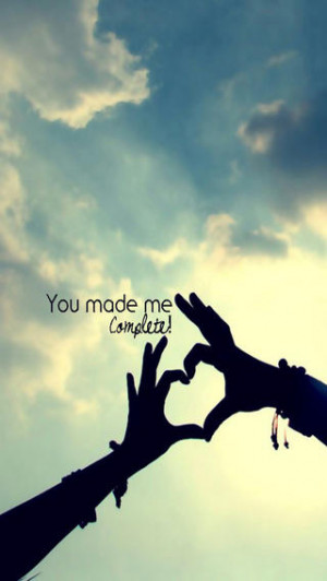 iPhone Wallpaper HD Love You Make Me Complete Quote Wallpaper 651 ...