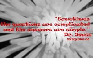 Dr seuss questions and answers quote