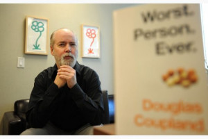 Author and artist Douglas Coupland at Random House in Toronto with his ...
