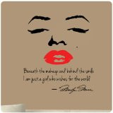 Quote Face Red Lips Large Nice Sticker Beneath the Makeup and Behind ...