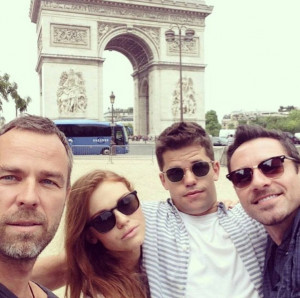 Bourne, Holland Roden, Max Carver and Ian Bohen in Paris #TeenWolf ...