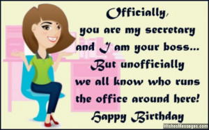 Funny Secretary Images Birthday wishes for secretary: