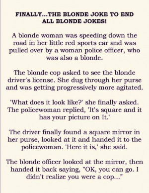 ... » Men vs Women » Finally the blonde joke to end all blonde jokes