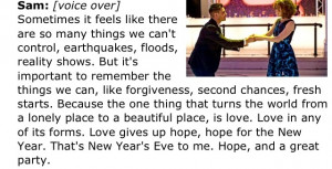 New Year's Eve movie quote. (Sam Ricker)