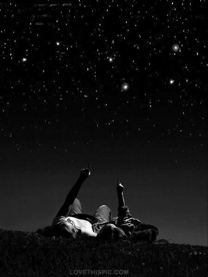 Love is looking at the stars together