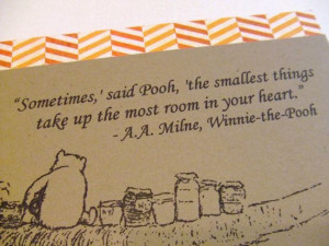 ... Things - Winnie the Pooh Quote - Classic Pooh and Honey Note Card