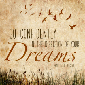 Go Confidently - Henry David Thoreau Classic Quote Art Print
