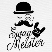 drôle Swag Meister avec la moustache à la mode comme un sir cool ...