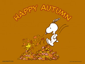 Autumn Snoopy happy Autumn