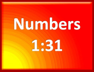 Numbers 1:31 Bible Verse Slides