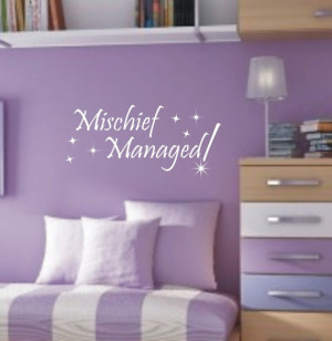 Vinyl Wall Decal HARRY POTTER quote: Mischief Managed, wall decal ...