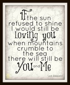 Led Zeppelin Thank You lyric Art Quote 11x14 by paperlovespen, $21.00