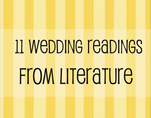 Wedding Readings From Literature – Wedding Wednesday