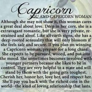 The love of a Capricorn woman
