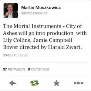 CONFIRMED: 'CITY OF ASHES' slated for fall production