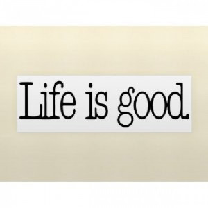 LIFE IS GOOD Vinyl wall lettering stickers quotes and sayings home art ...