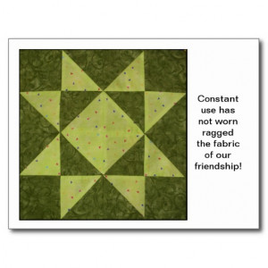 Quilt Block Quotes Postcard
