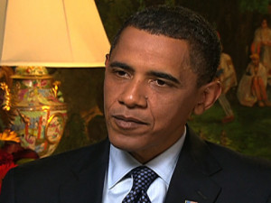 During an interview with CBS, President Obama, thinking the cameras ...