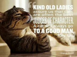 Cats are the best judges of character.