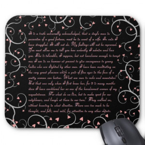 Pride & Prejudice Quotes Mousepad