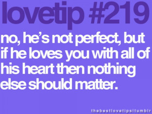 He's perfect for me.