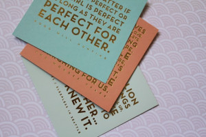 work wednesday: gold foil love quotes.