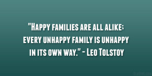 Happy families are all alike; every unhappy family is unhappy in its ...