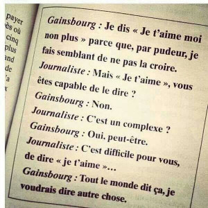 Love, Jolie Interview, Serge Gainsbourg Quotes, Gainsbourg Citation
