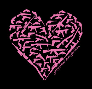 Home Apparel All Tees Girls Heart Guns T-shirt