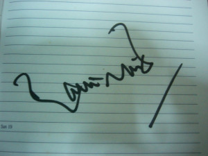 ... 1999?). Rahul Dravid signed an autograph for me. Oh man. What a man