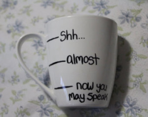 Funny Ceramic Coffee Mug - Shh cup