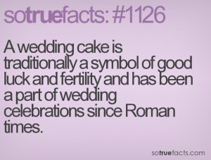 wedding cake is traditionally a symbol of good luck and fertility ...